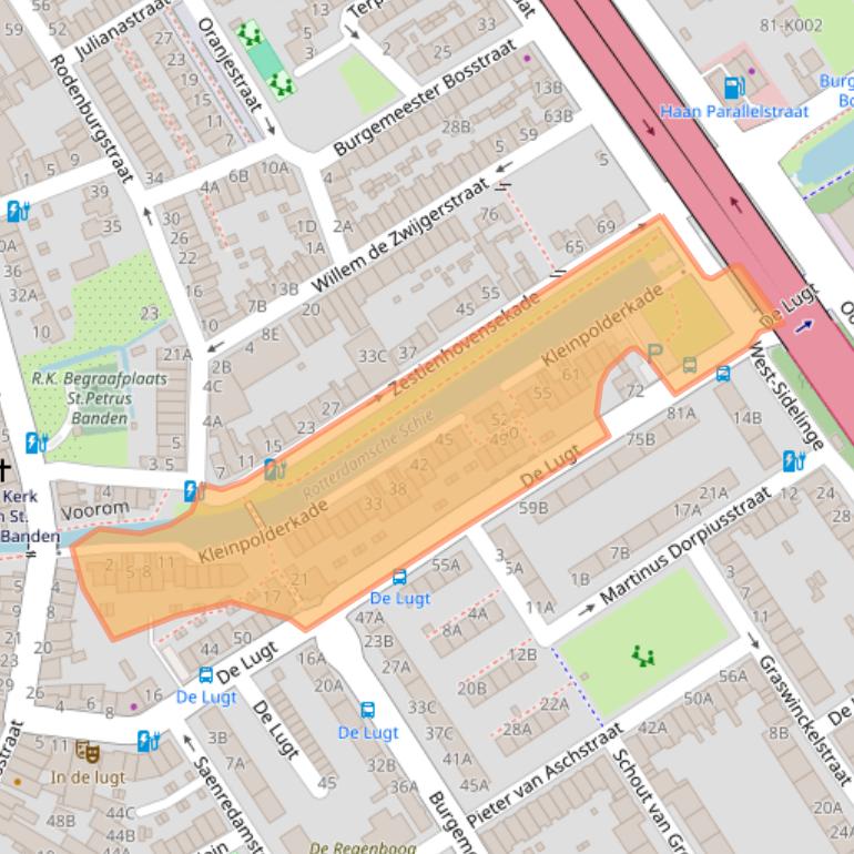 Kaart van postcodegebied 3043CX.