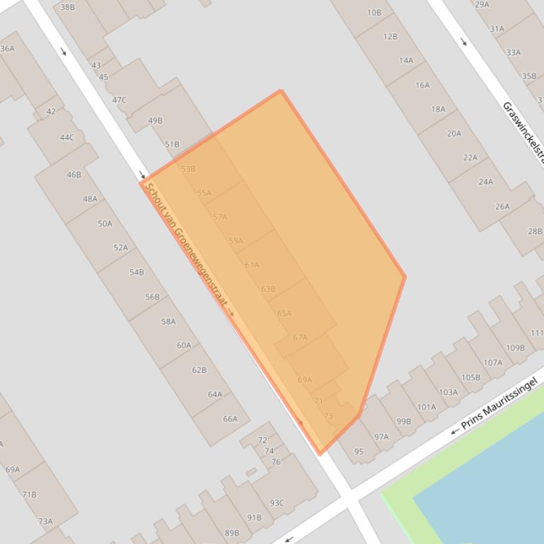 Kaart van postcodegebied 3043EE.