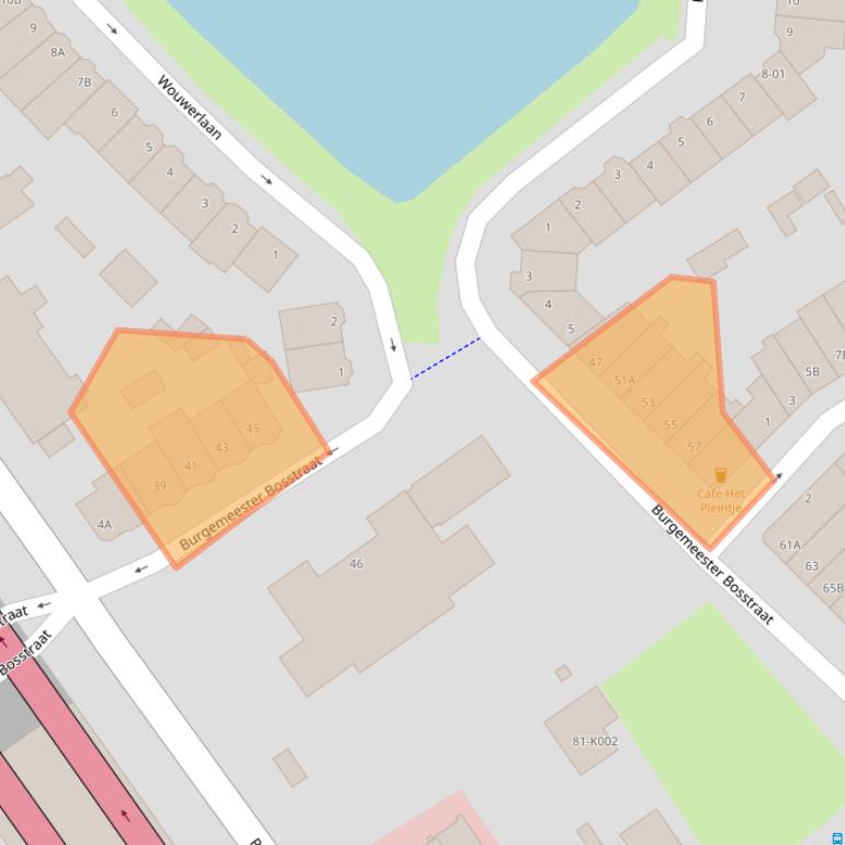 Kaart van postcodegebied 3043GB.