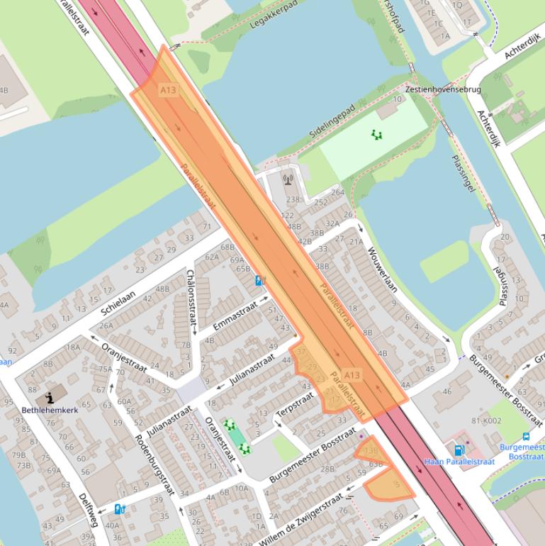 Kaart van postcodegebied 3043GK.