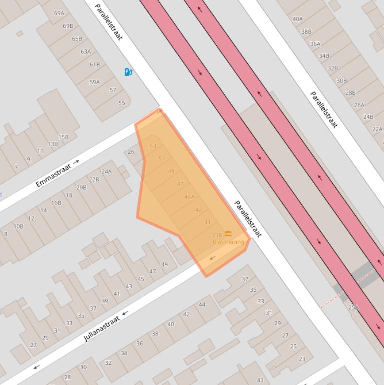 Kaart van postcodegebied 3043GL.