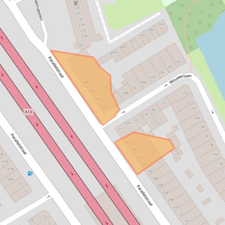 Kaart van postcodegebied 3043GR.