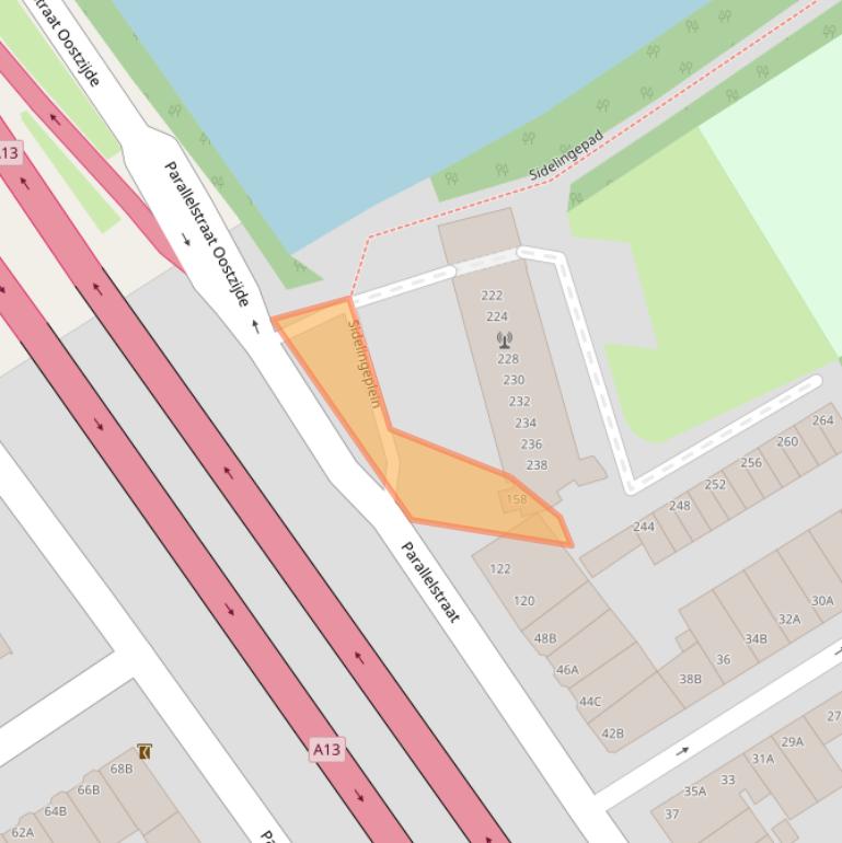 Kaart van postcodegebied 3043GT.