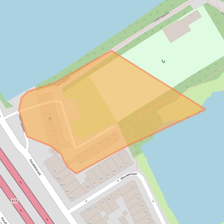 Kaart van postcodegebied 3043GV.