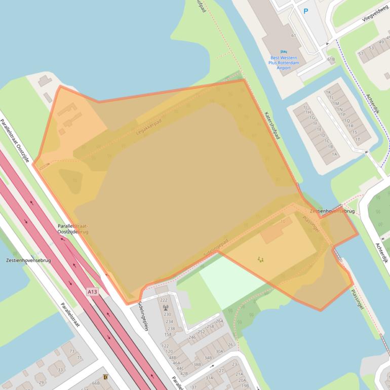 Kaart van postcodegebied 3043GW.