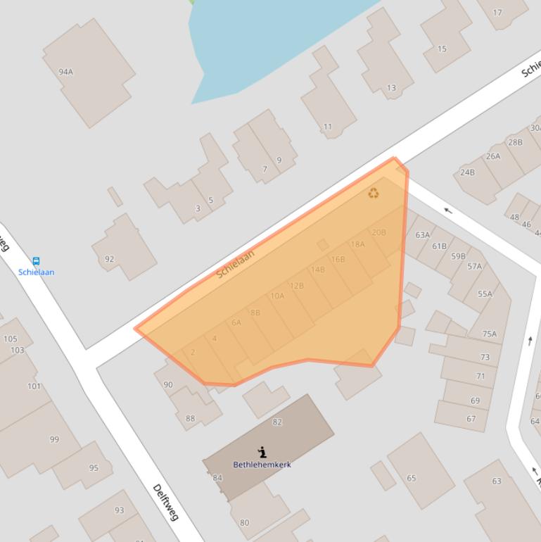 Kaart van postcodegebied 3043HB.