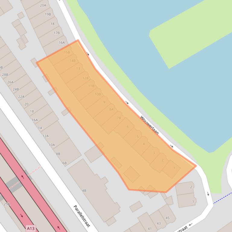 Kaart van postcodegebied 3043HG.