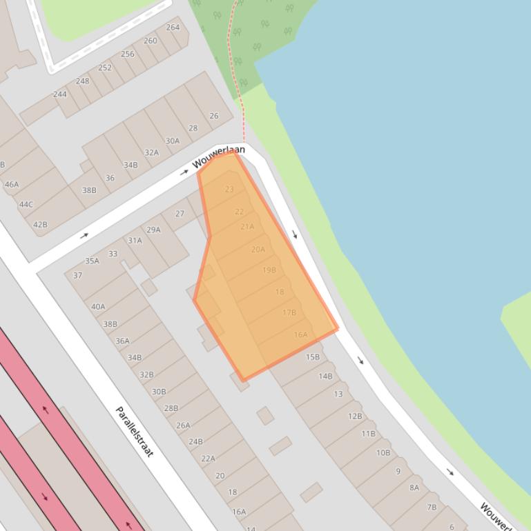 Kaart van postcodegebied 3043HH.