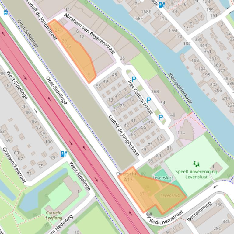 Kaart van postcodegebied 3043JD.