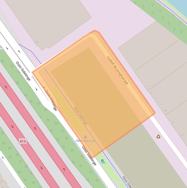 Kaart van postcodegebied 3043JJ.