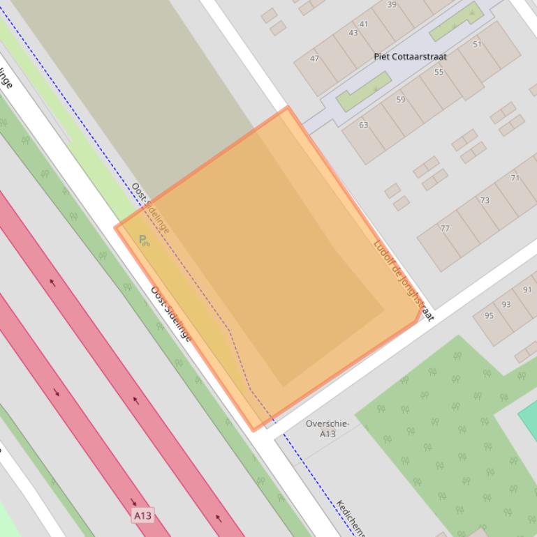 Kaart van postcodegebied 3043JP.