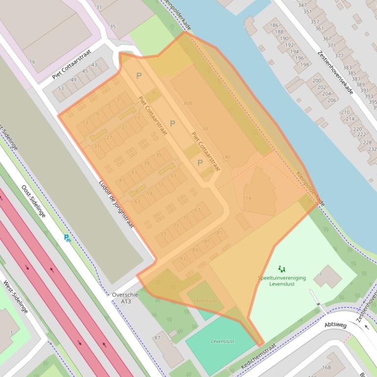 Kaart van postcodegebied 3043JR.