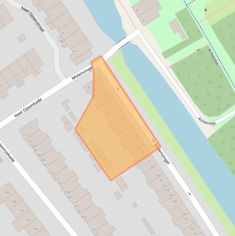 Kaart van postcodegebied 3043KA.