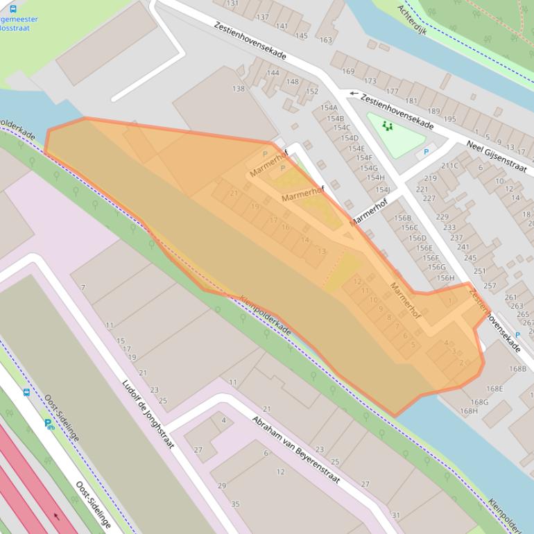 Kaart van postcodegebied 3043KD.