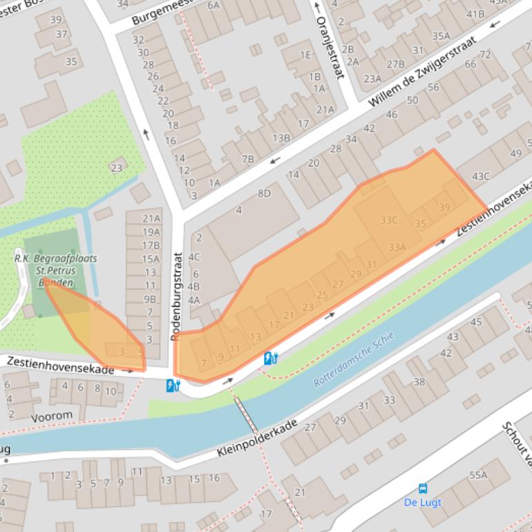 Kaart van postcodegebied 3043KH.