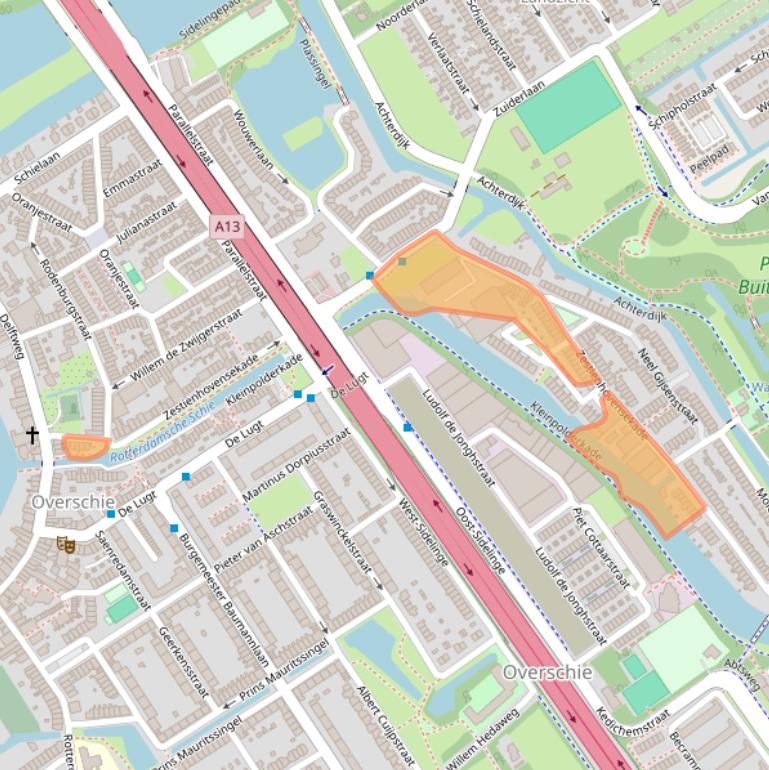 Kaart van postcodegebied 3043KV.