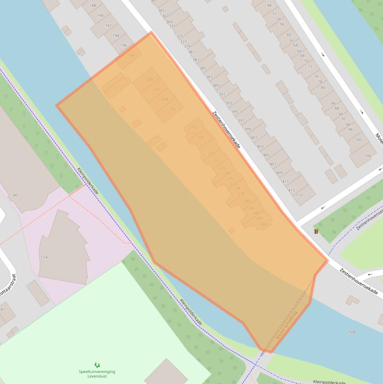 Kaart van postcodegebied 3043KW.