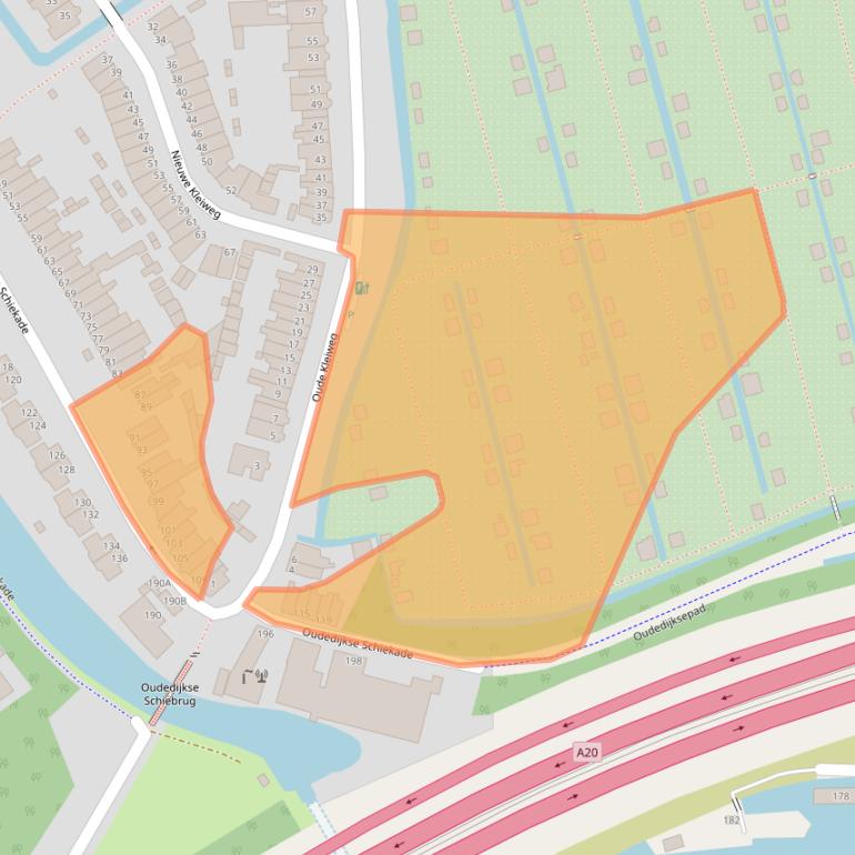 Kaart van postcodegebied 3043LB.