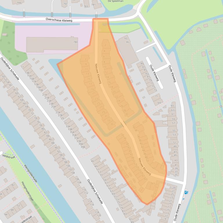 Kaart van postcodegebied 3043LG.