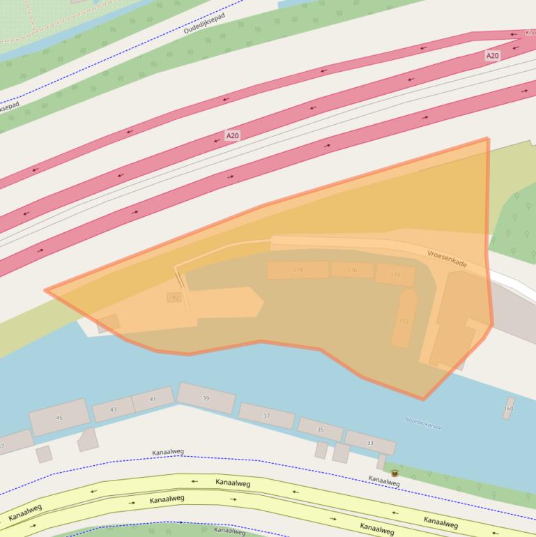 Kaart van postcodegebied 3043LJ.