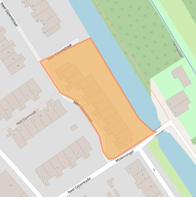 Kaart van postcodegebied 3043MD.