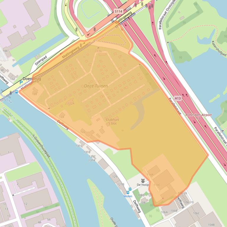 Kaart van postcodegebied 3043NB.