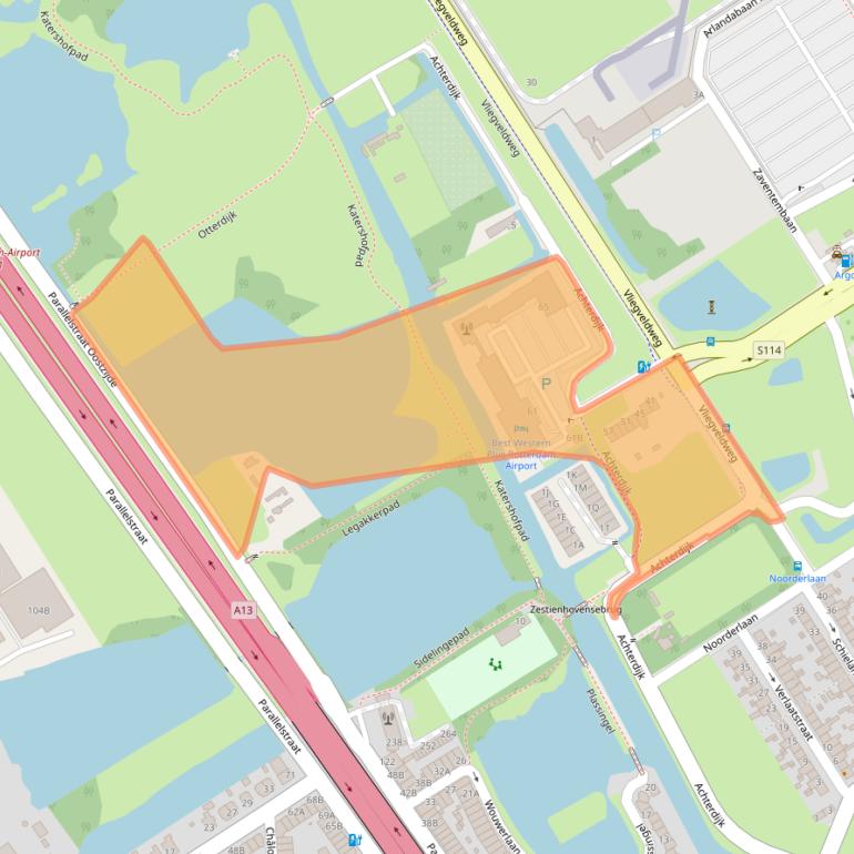 Kaart van postcodegebied 3043NT.