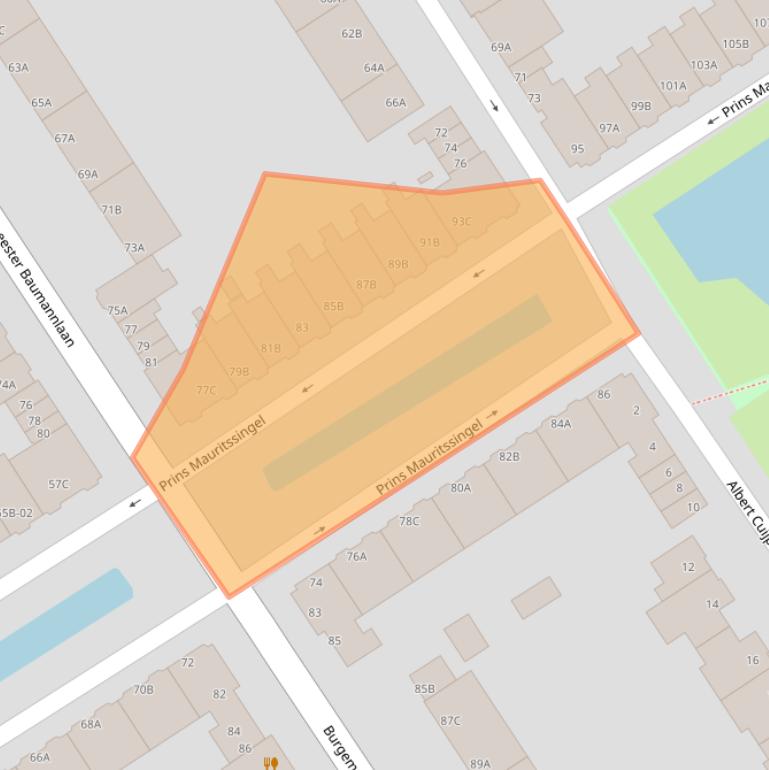 Kaart van postcodegebied 3043PD.