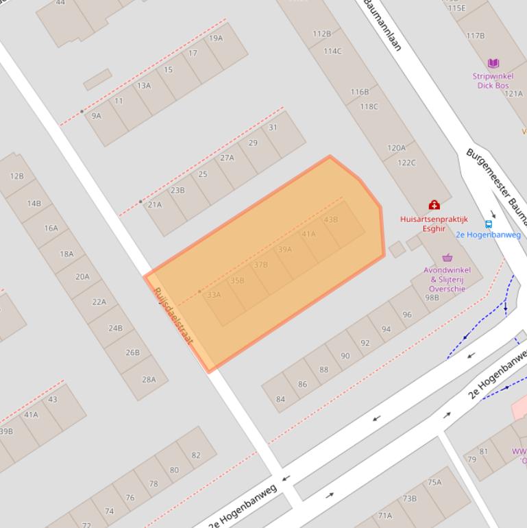 Kaart van postcodegebied 3043PM.