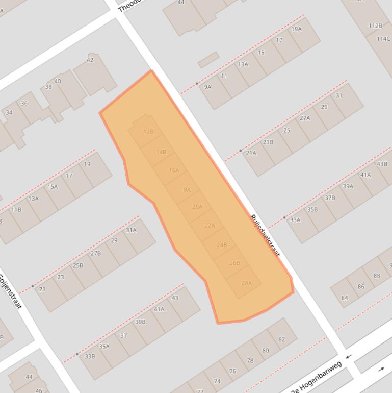 Kaart van postcodegebied 3043PN.