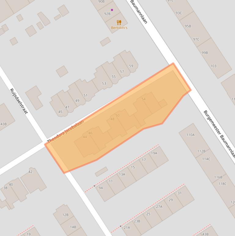 Kaart van postcodegebied 3043PT.