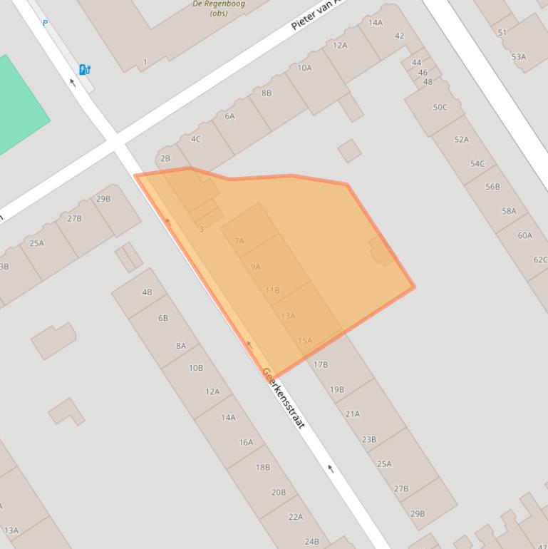 Kaart van postcodegebied 3043RA.