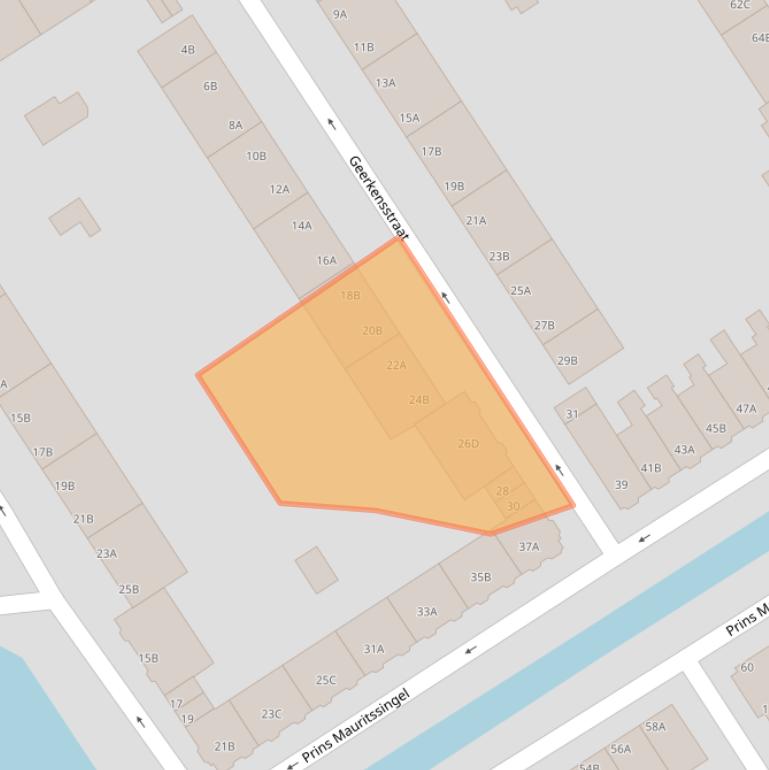 Kaart van postcodegebied 3043RD.