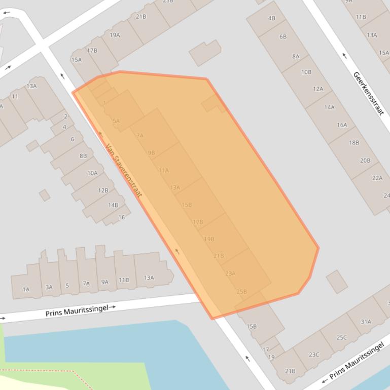 Kaart van postcodegebied 3043RR.