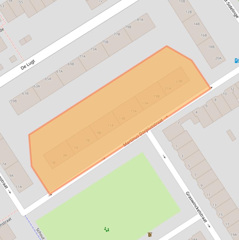 Kaart van postcodegebied 3043SK.