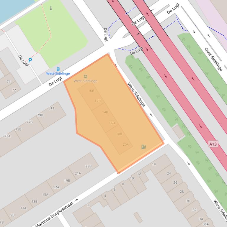 Kaart van postcodegebied 3043SM.