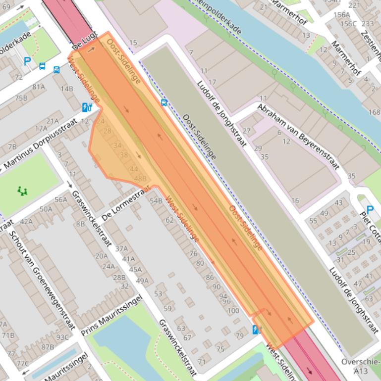 Kaart van postcodegebied 3043SN.