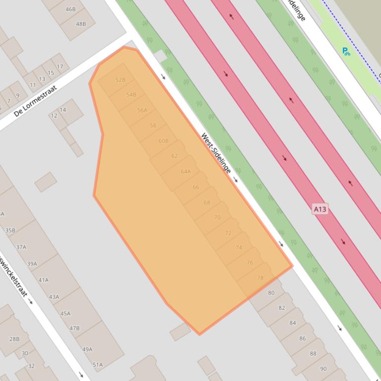 Kaart van postcodegebied 3043SP.