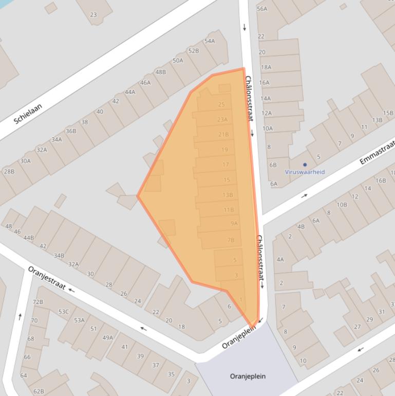 Kaart van postcodegebied 3043TC.