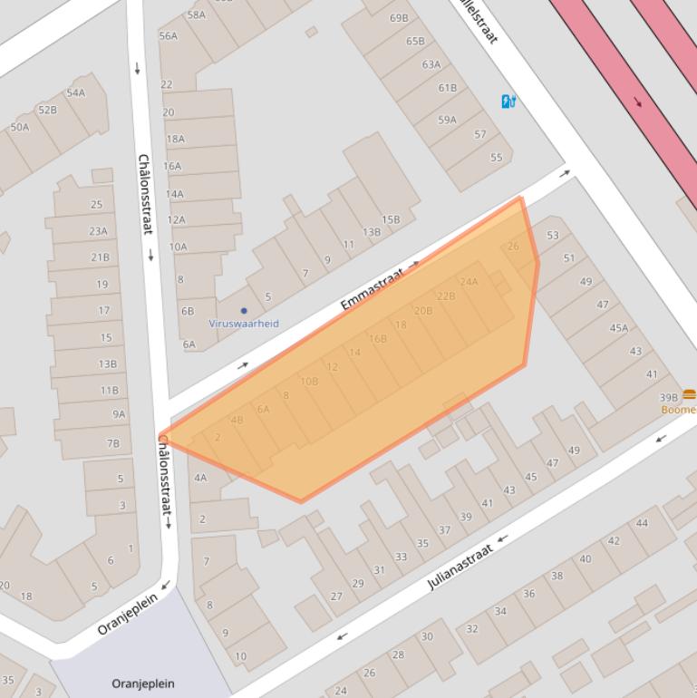 Kaart van postcodegebied 3043TG.