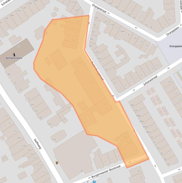 Kaart van postcodegebied 3043TT.