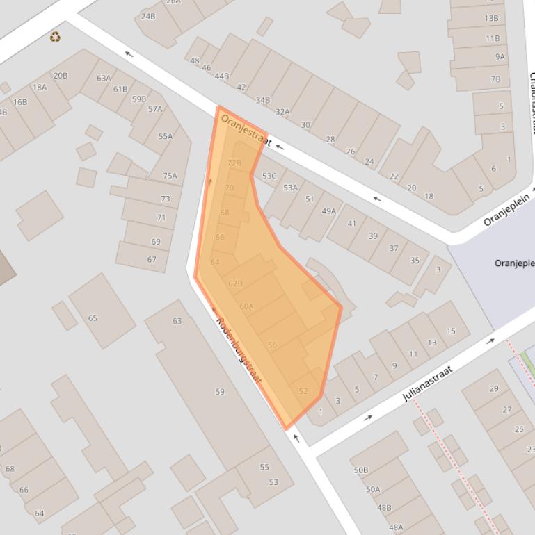 Kaart van postcodegebied 3043TW.