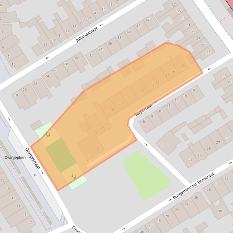 Kaart van postcodegebied 3043TX.