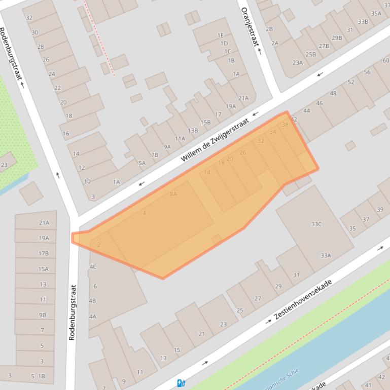 Kaart van postcodegebied 3043VD.