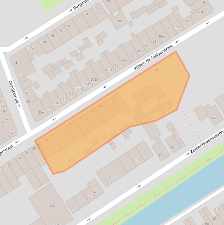 Kaart van postcodegebied 3043VE.