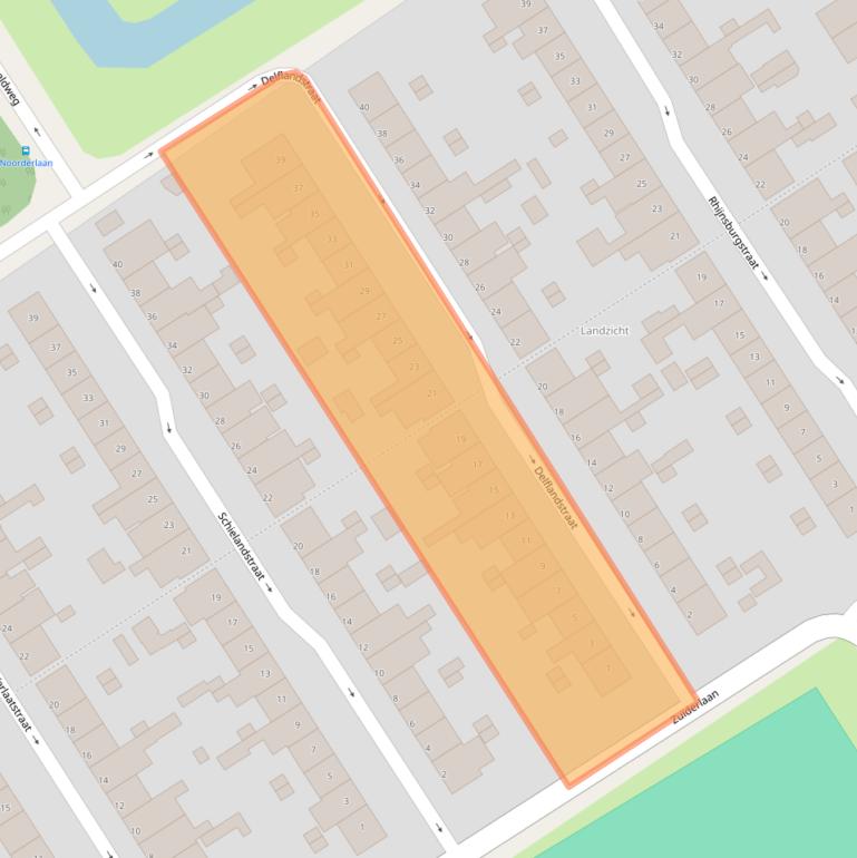 Kaart van postcodegebied 3043XA.