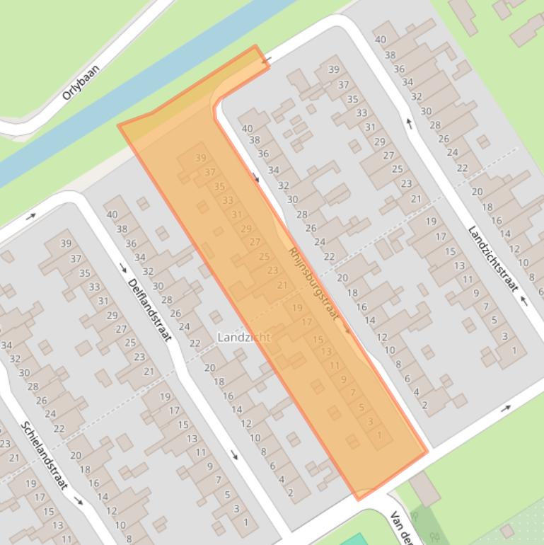 Kaart van postcodegebied 3043XE.