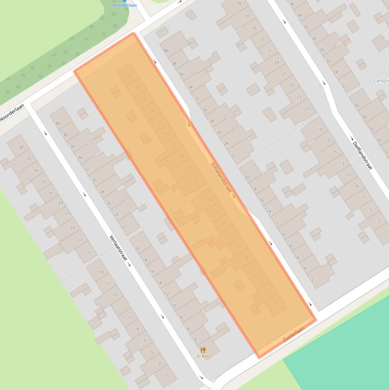 Kaart van postcodegebied 3043XH.