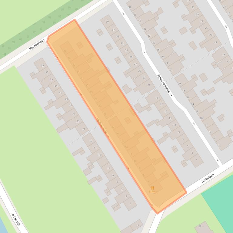 Kaart van postcodegebied 3043XL.