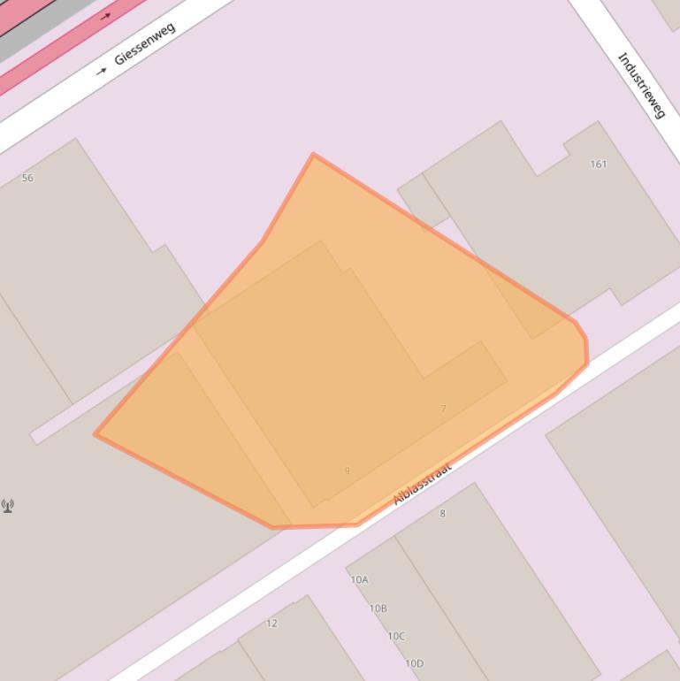 Kaart van postcodegebied 3044AA.